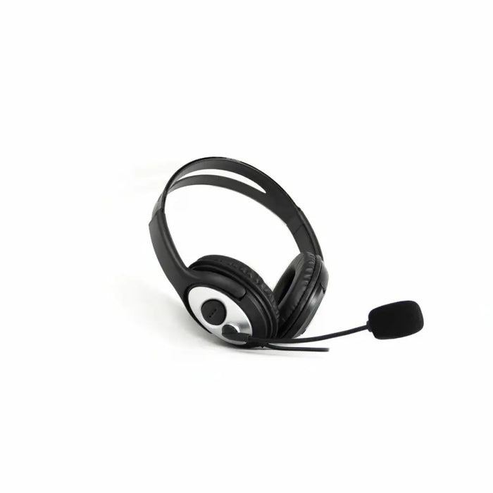 Headphones with Microphone CoolBox COO-AUM-01 Black Silver - Електроника Периферни и резервни части<<<Компютри|