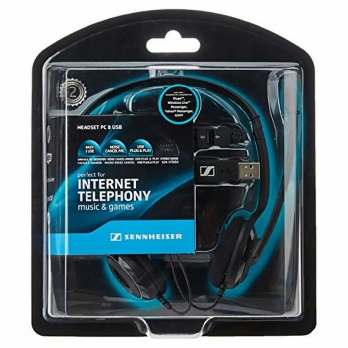 Headphones with Microphone Epos PC8 Black - Микрофони и слушалки<<<Електроника Периферни и резервни части<<<Компютри|