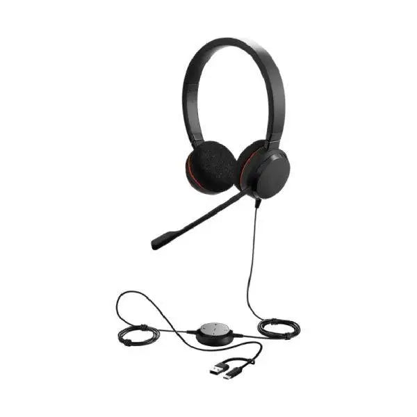 Headphones with microphone Jabra Evolve 20 MS Stereo USB-C/А Adapter - Слушалки<<<Компютърна