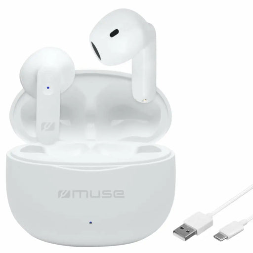 Headphones with Microphone Muse M270TWS BLANCO White - Електроника Периферни и резервни части<<<Компютри|