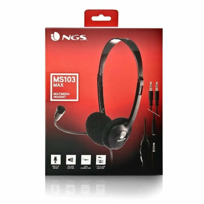 Headphones with Microphone NGS MS103MAX Black - Електроника Телефони и таблети<<<Компютри|