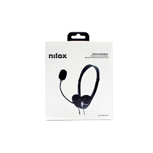 Headphones with Microphone Nilox NXAU0000002 Black - Електроника Периферни и резервни части<<<Компютри|