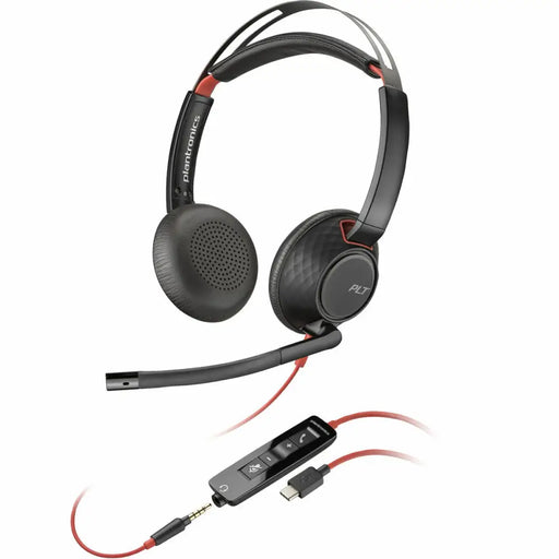 Headphones with Microphone Poly 8X231A6 Black - Електроника Периферни и резервни части<<<Компютри|
