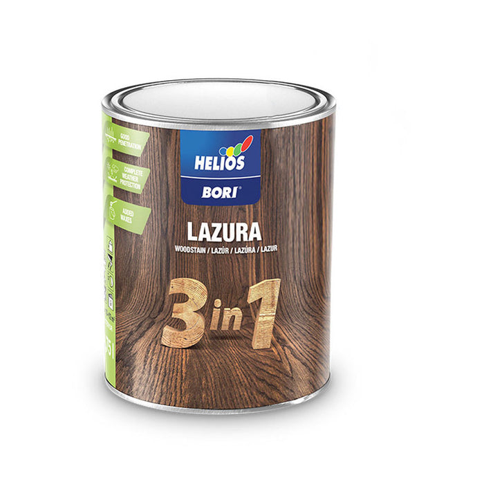 ALKYD LACQUER FOR WOOD 3B1 GRAY 750 ML HELIOS BORI