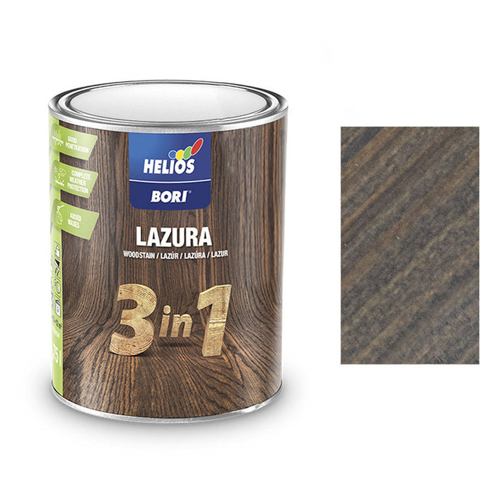 ALKYD LACQUER FOR WOOD 3B1 ANTHRACITE 750 ML HELIOS BORI
