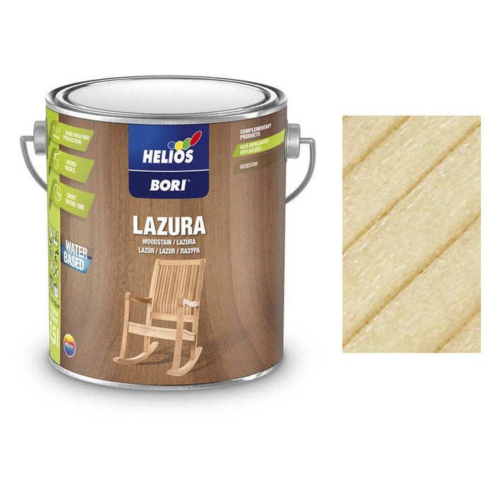 WATER SOLUBLE VARNISH WITH UV COLORLESS 2.5 L HELIOS BORI