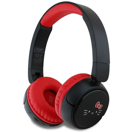 Hello Kitty Face Logo Bluetooth On-Ear Headphones - Red - Headphones and speakers<<<HurtelXML
