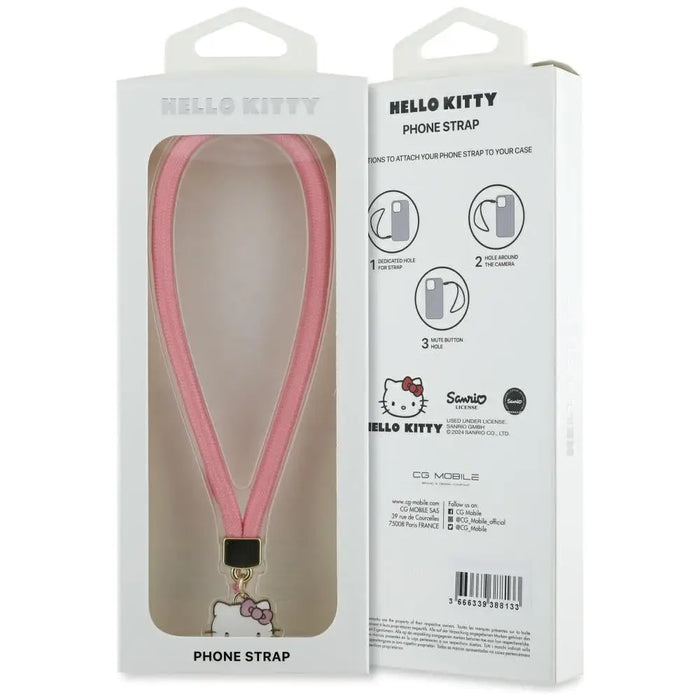 Hello Kitty Nylon Cord Kitty Head Phone Charm - Pink - Other cell phone equipment<<<HurtelXML