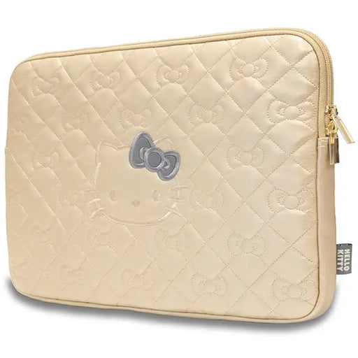 Hello Kitty Zip PU Quilted Bows case for a 14’’ laptop - gold - Laptop bags<<<HurtelXML