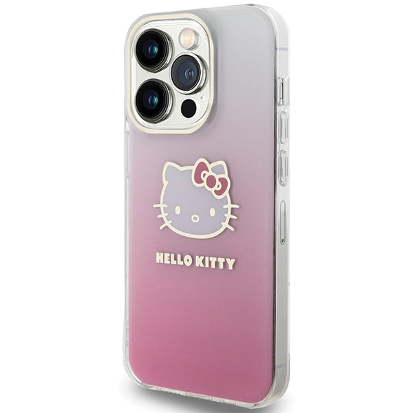 Hello Kitty IML Gradient Electrop Kitty Head case for iPhone 14 Pro Max - pink