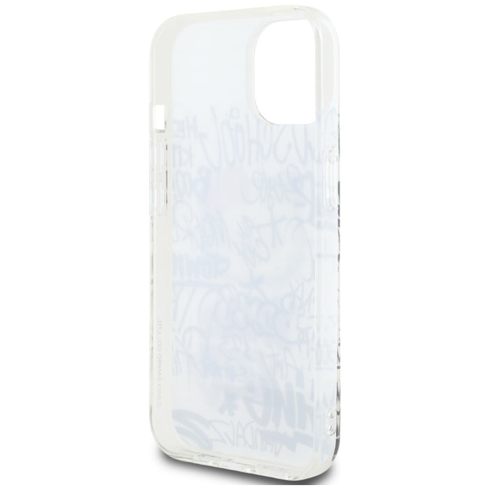 Hello Kitty IML Kitty On Bricks Graffiti case for iPhone 15 - white