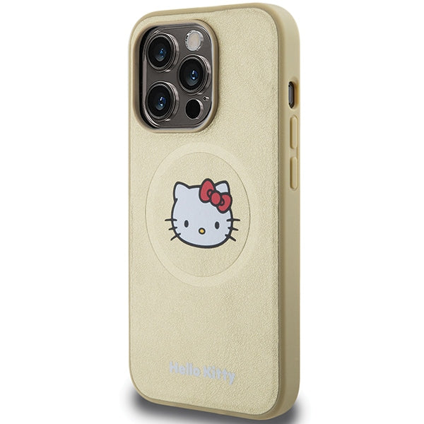Hello Kitty Leather Kitty Head MagSafe case for iPhone 13 Pro / 13 - gold