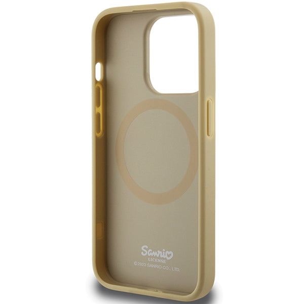 Hello Kitty Leather Kitty Head MagSafe case for iPhone 14 Pro - gold
