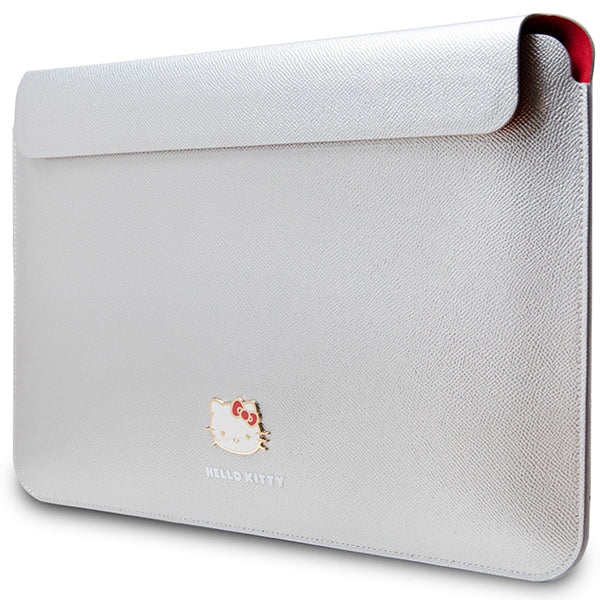 Hello Kitty PU Metal Logo case for a 14" laptop - silver