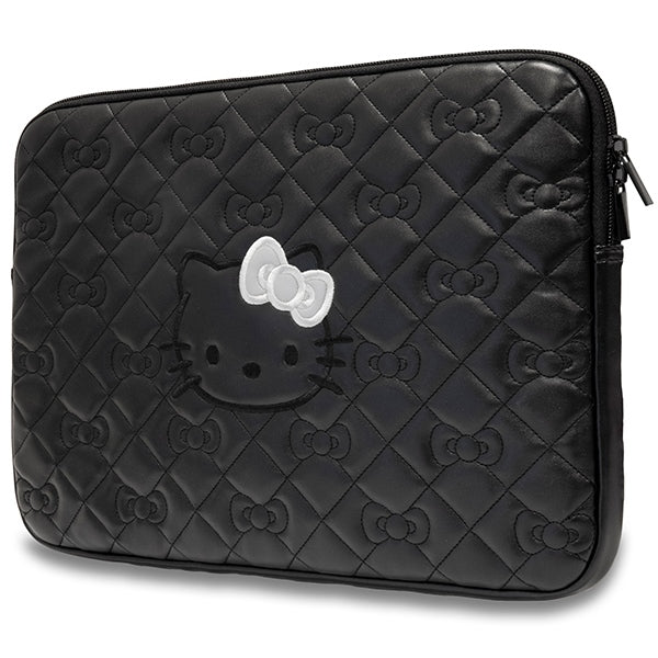 Hello Kitty Zip PU Quilted Bows case for a 14" laptop - black