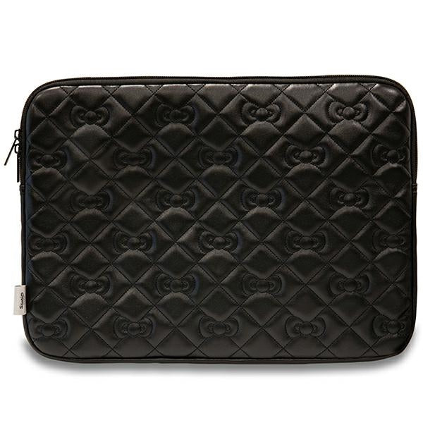 Hello Kitty Zip PU Quilted Bows case for a 14" laptop - black