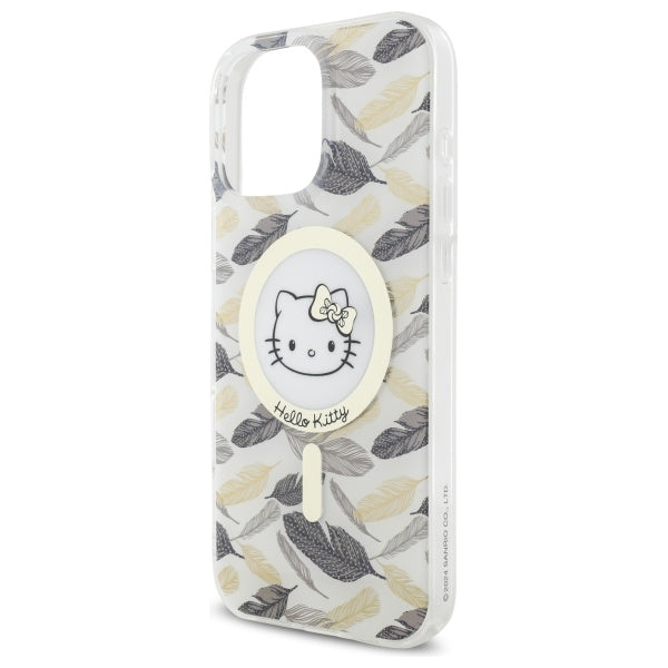 Hello Kitty IML Golden Leaves MagSafe Case for iPhone 16 Pro Max - White