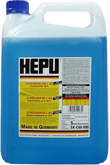 Течност за чистачки HEPU -60°C 5 л.