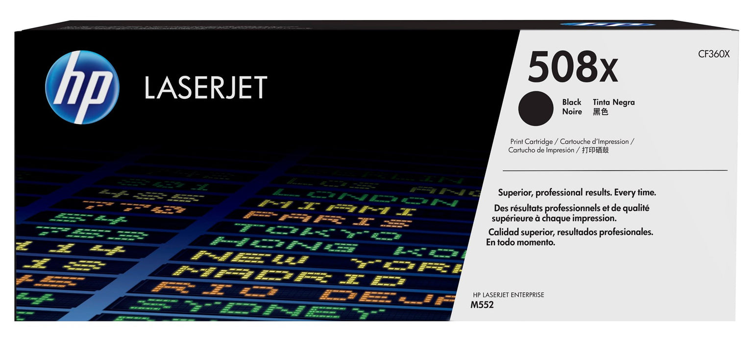 HP 508X High Yield Black Original LaserJet Toner Cartridge (CF360X)