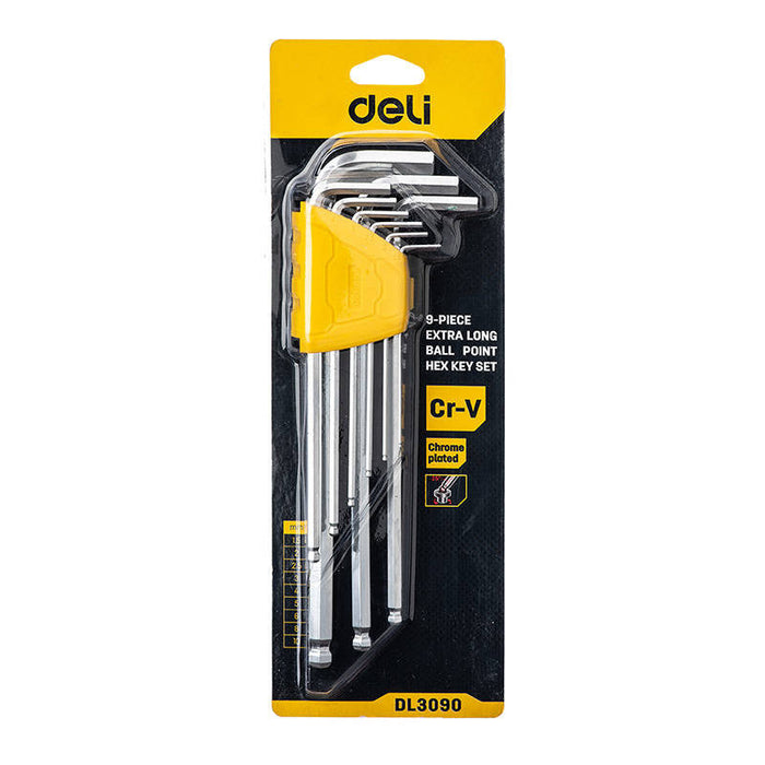 Hex Key Sets 1.5-10mm Deli Tools EDL3080 (silver) - Screwdrivers<<<Tools<<<InnproXML