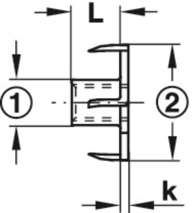 STUD NUT M10 4 PCS. HÄFELE