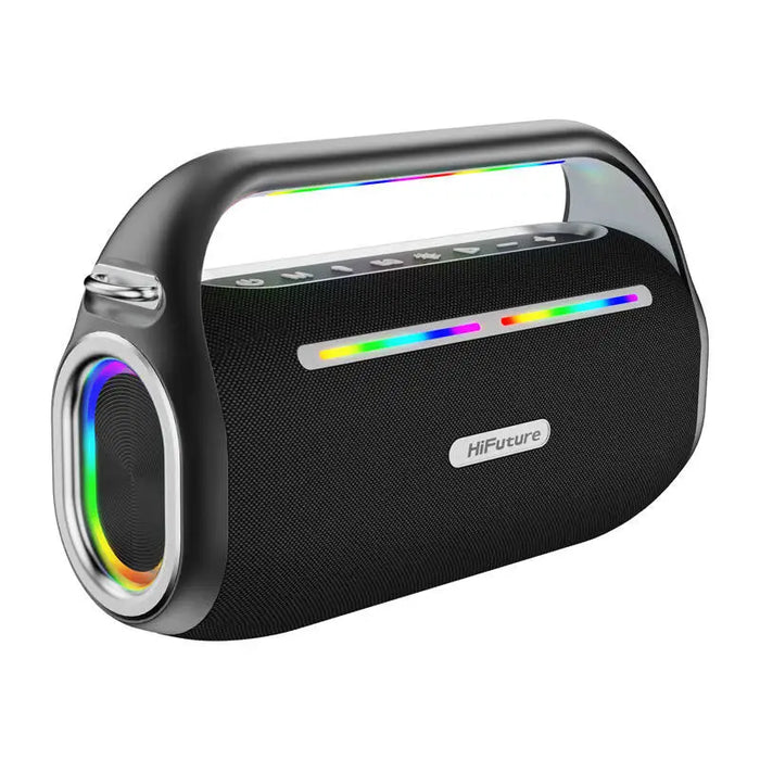 HiFuture Music Box 100 Bluetooth Speaker + 2 microphones (black) - Bluetooth portable