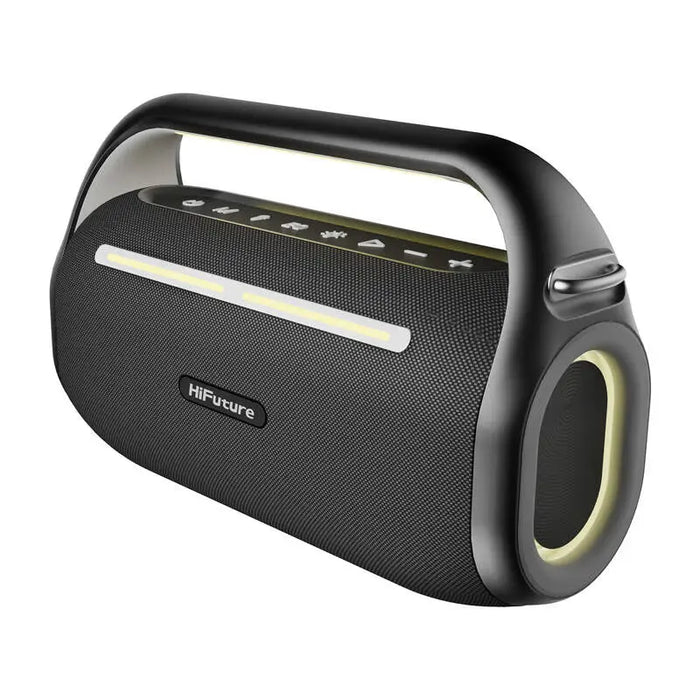 HiFuture Music Box 100 Bluetooth Speaker + 2 microphones (black) - Bluetooth portable