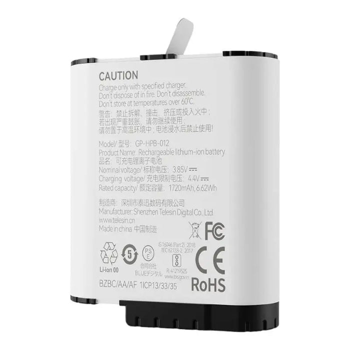 High performance stamina battery TELESIN for GoPro Hero 12/11/10/9 - For sports cameras<<<Accessories<<<Photo