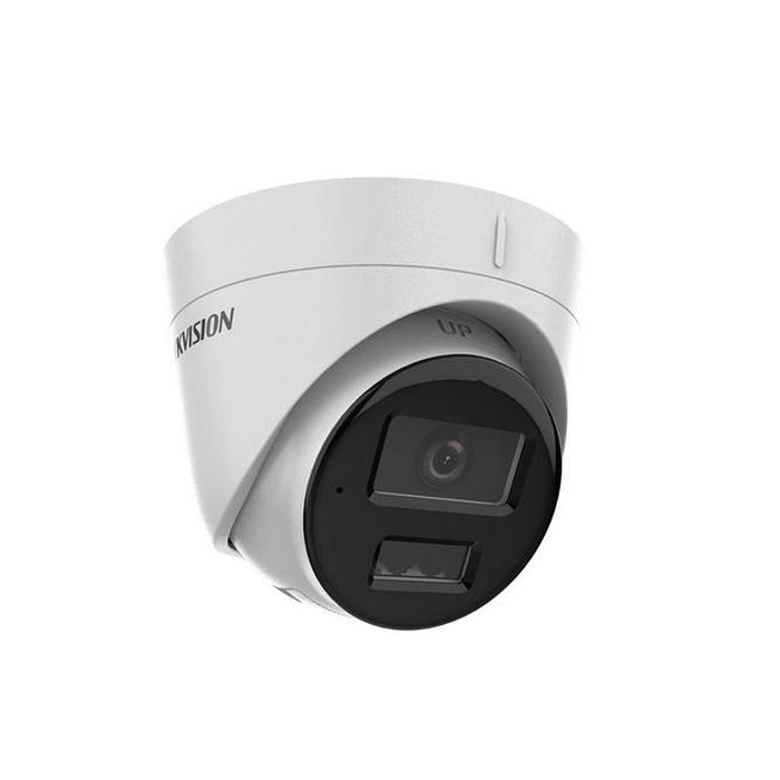 HikVision 4 MP Smart Hybrid Light Fixed Turret Network Camera, 2.8mm, IR, White Light up to 30m, 120 dB WDR, H.265+, IP67, built-in microphone, built-in memory card slot, support micro SDXC (512GB), 12Vdc/PoE 6.5W