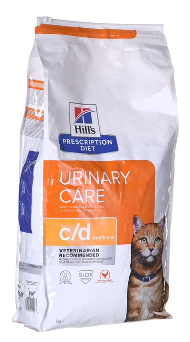 HILL'S PRESCRIPTION DIET Feline c/d Urinary Care Multicare Dry cat food Chicken 8 kg