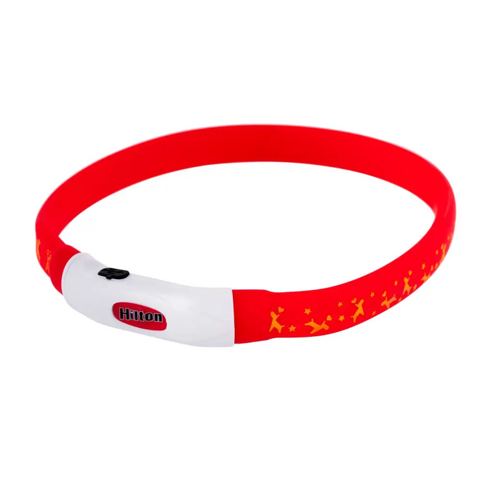 HILTON LED silicone 1.4x0.8x40 cm with USB - dog collar - A walkDLP-SOS<<<For the dogDLP<<<ActionPL