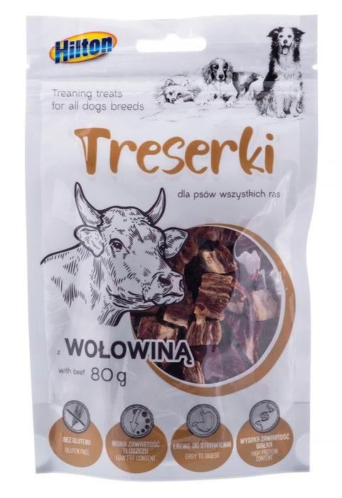 HILTON Treaning treats Beef - Dog treat - 80g
