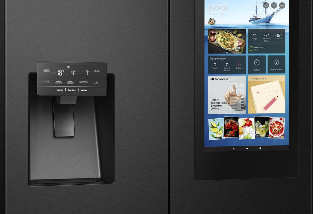 Hisense RQ760N4IFE side-by-side refrigerator Freestanding 577 L E Black - Freestanding refrigerator-freezers