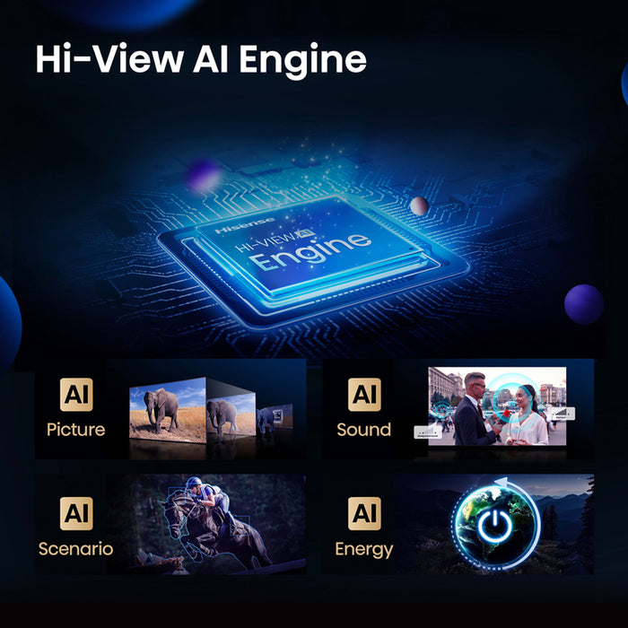 Hisense 85"U7Q, 4K Ultra HD 3840x2160, ULED, FALD, Quantum Dot, 144Hz, IPS, HDR 10+, HLG, Dolby Vision IQ, Dolby Atmos, Smart TV, WiFi 5GHz, WiFi Direct, BT, Anyview Cast,light sensor, 4xHDMI, 2xUSB, LAN, CI+, DVB-T2/C/S2, Black