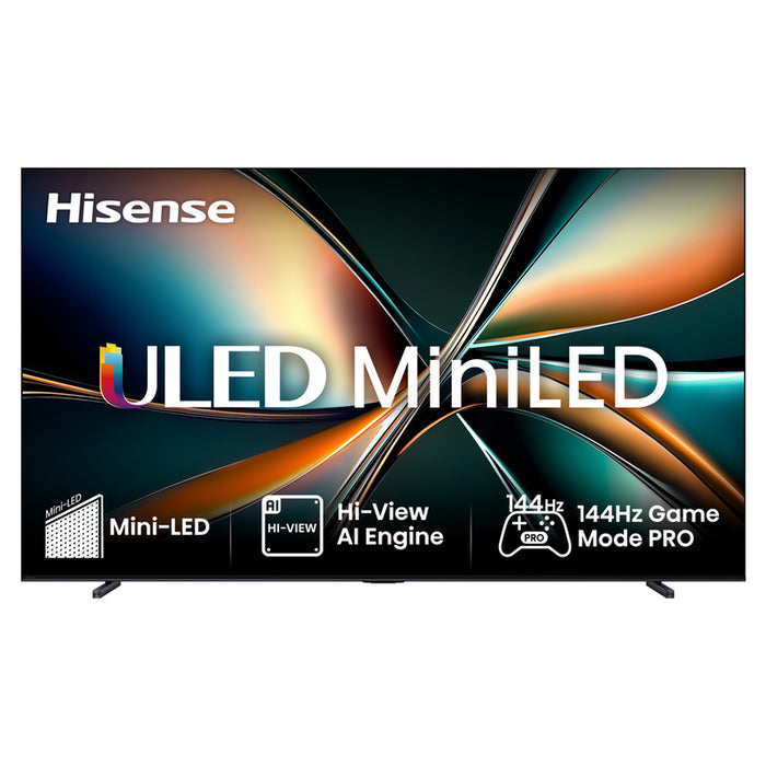 Hisense 85"U7Q, 4K Ultra HD 3840x2160, ULED, FALD, Quantum Dot, 144Hz, IPS, HDR 10+, HLG, Dolby Vision IQ, Dolby Atmos, Smart TV, WiFi 5GHz, WiFi Direct, BT, Anyview Cast,light sensor, 4xHDMI, 2xUSB, LAN, CI+, DVB-T2/C/S2, Black