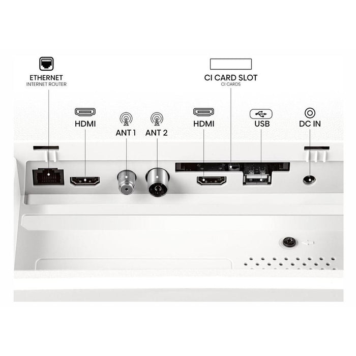 Hisense 32" S5Q, Full HD 1920x1080, QLED, 220 nits, HDR, HLG, DTS HD, Light Sensor, Dolby Audio, Smart TV, WiFi, WiFi Direct, 2xHDMI, 2xUSB, LAN, CI+, DVB-T2/C/S2, White