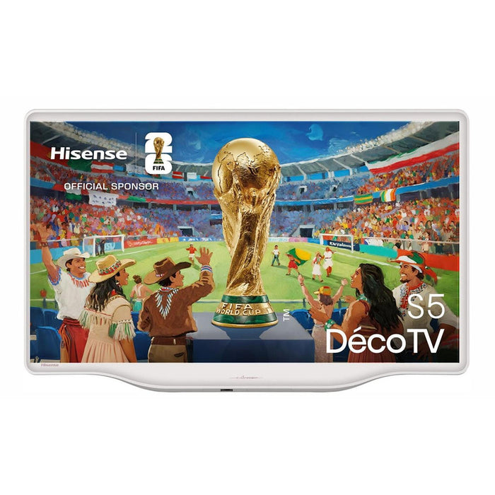 Hisense 32" S5Q, Full HD 1920x1080, QLED, 220 nits, HDR, HLG, DTS HD, Light Sensor, Dolby Audio, Smart TV, WiFi, WiFi Direct, 2xHDMI, 2xUSB, LAN, CI+, DVB-T2/C/S2, White