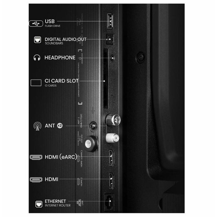 Hisense 40" A5Q, Full HD 1920x1080, QLED, Quantum Dot, HDR, HLG, DTS HD, Light Sensor, Dolby Audio, Smart TV, WiFi, WiFi Direct, 2xHDMI, 2xUSB, LAN, CI+, DVB-T2/C/S2, Black