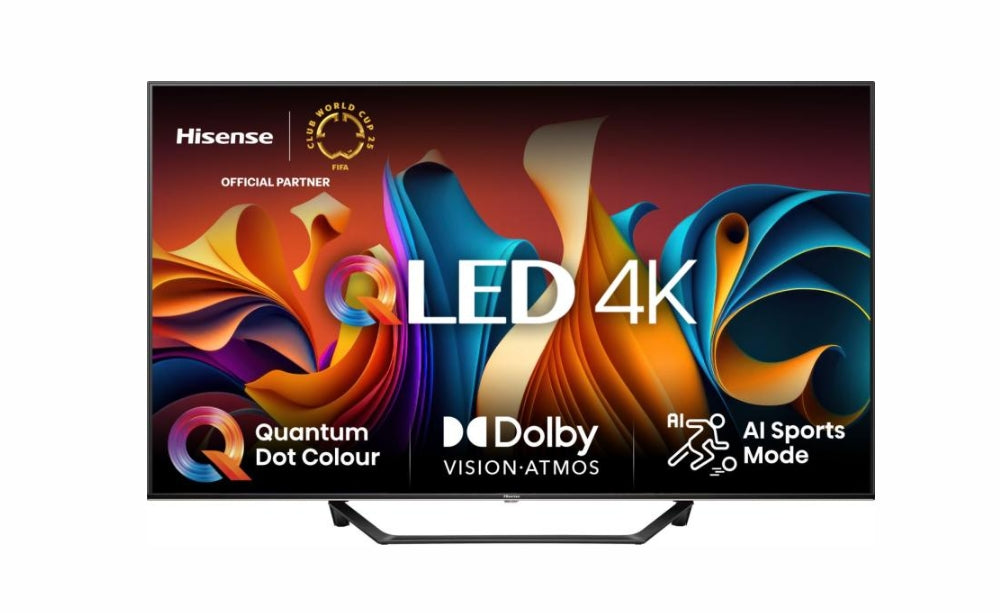 Hisense 43" A7NQ, 4K Ultra HD 3840x2160, QLED, FALD, Quantum Dot, HDR 10+, HLG, Dolby Vision, Dolby Atmos, Smart TV, WiFi 5GHz, WiFi Direct, BT, Anyview Cast, 3xHDMI, 2xUSB, LAN, CI+, DVB-T2/C/S2, Black