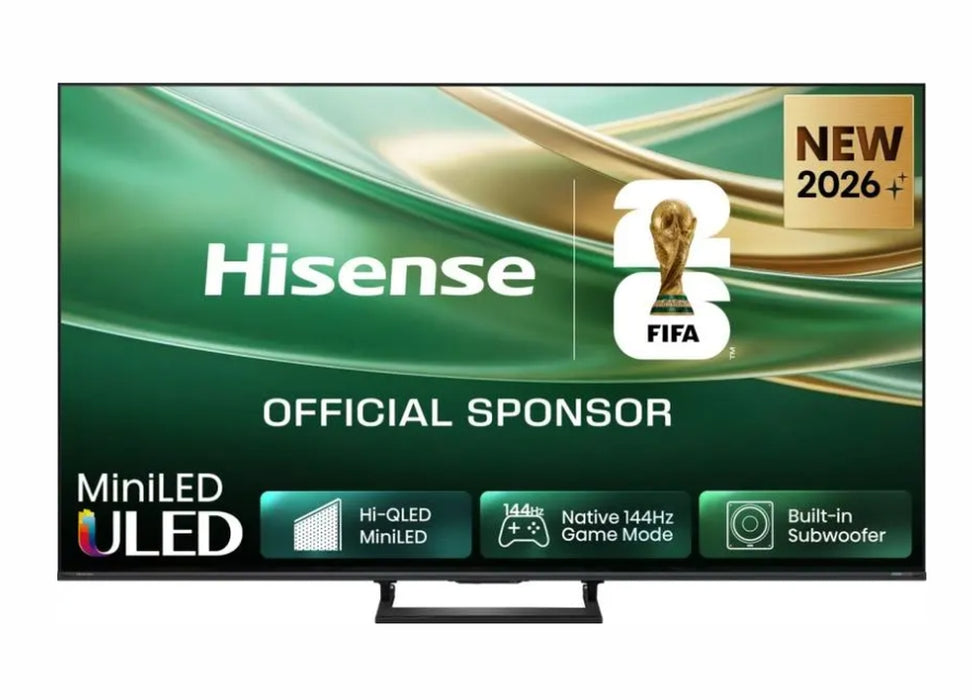 Hisense 50" E8S, 4K Ultra HD 3840x2160, ULED, Quantum Dot,144 Hz,HDR 10+, HLG, Dolby Vision, DTS Virtual X, Smart TV, WiFi, Light Sensor, BT, Anyview Cast, 4xHDMI, 2xUSB, LAN, CI+, DVB-T2/C/S2, Singale Stand, Black