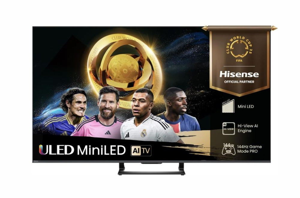 Hisense 50" U7Q, 4K Ultra HD 3840x2160, ULED, FALD, Quantum Dot, 144Hz, IPS, HDR 10+, HLG, Dolby Vision IQ, Dolby Atmos, Smart TV, WiFi 5GHz, WiFi Direct, BT, Anyview Cast, 4xHDMI, 2xUSB, LAN, CI+, DVB-T2/C/S2, Black