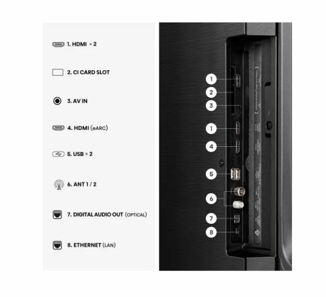 Hisense 55" A6S, 4K Ultra HD 3840x2160, DLED, DFA, Precision Colour, HDR 10+, HLG, Dolby Vision,Light sensor, Smart TV, WiFi, BT, AnyView Cast, Gaming Mode, 1xHDMI2 eArc, 3xHDMI, 2xUSB, LAN, CI+, DVB-T2/C/S2, Black