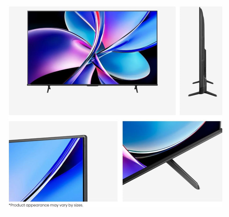 Hisense 55" E7Q Pro, 4K Ultra HD 3840x2160, QLED, Quantum Dot, 144Hz, HDR 10+ adaptive, HLG, Dolby Vision, DTS Virtual X, Smart TV, WiFi 5GHz, WiFi Direct, BT, Anyview Cast, 3xHDMI, 2xUSB, LAN, CI+, DVB-T2/C/S2, Black