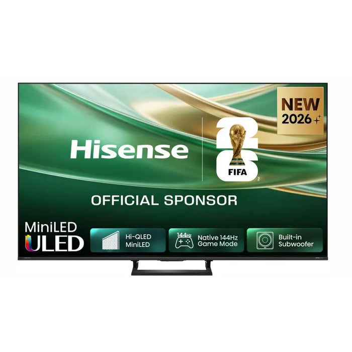 Hisense 55" E8S, 4K Ultra HD 3840x2160, ULED, Quantum Dot,144 Hz,HDR 10+, HLG, Dolby Vision, DTS Virtual X, Smart TV, WiFi, Light Sensor, BT, Anyview Cast, 4xHDMI, 2xUSB, LAN, CI+, DVB-T2/C/S2, Singale Stand, Black