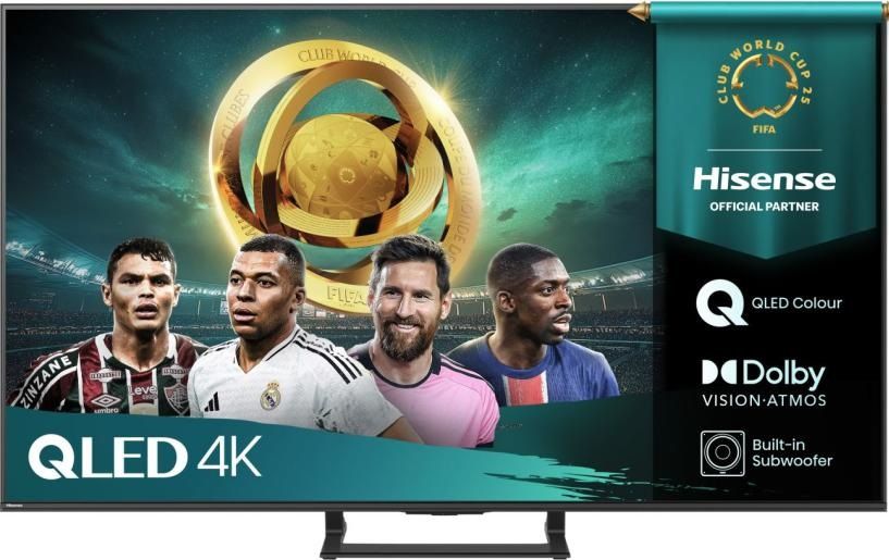 Hisense 55"A7Q, 4K Ultra HD 3840x2160, Quantum Dot, Light Sensor,HDR 10+, HLG, Dolby Vision, Dolby Atmos, Smart TV, Voice Control,2x10 W + 20 W ,WiFi 5GHz, WiFi Direct, BT, Anyview Cast, 3xHDMI, 2xUSB, LAN, DVB-T2/C/S2, Black