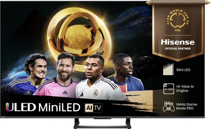 Hisense 75"U7Q, 4K Ultra HD 3840x2160, ULED, FALD, Quantum Dot, 144Hz, IPS, HDR 10+, HLG, Dolby Vision IQ, Dolby Atmos, Smart TV, WiFi 5GHz, WiFi Direct, BT, Anyview Cast,light sensor, 4xHDMI, 2xUSB, LAN, CI+, DVB-T2/C/S2, Black