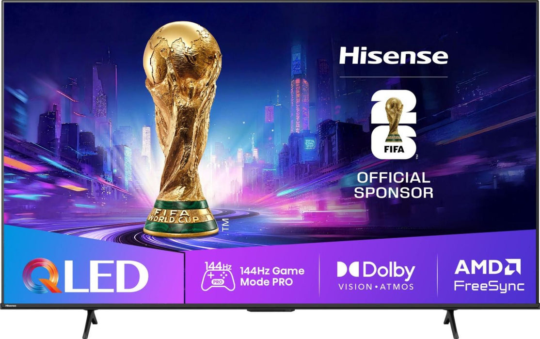 Hisense 65" E7Q Pro, 4K Ultra HD 3840x2160, QLED, Quantum Dot, 144Hz, HDR 10+ adaptive, HLG, Dolby Vision, DTS Virtual X, Smart TV, WiFi 5GHz, WiFi Direct, BT, Anyview Cast, 4xHDMI, 2xUSB, LAN, CI+, DVB-T2/C/S2, Black