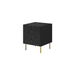 HOLE bedside table 2 pcs. 44x40.5x53.5 cm matte black - Bedside tables made of furniture boardSZN-PME<<<Bedside