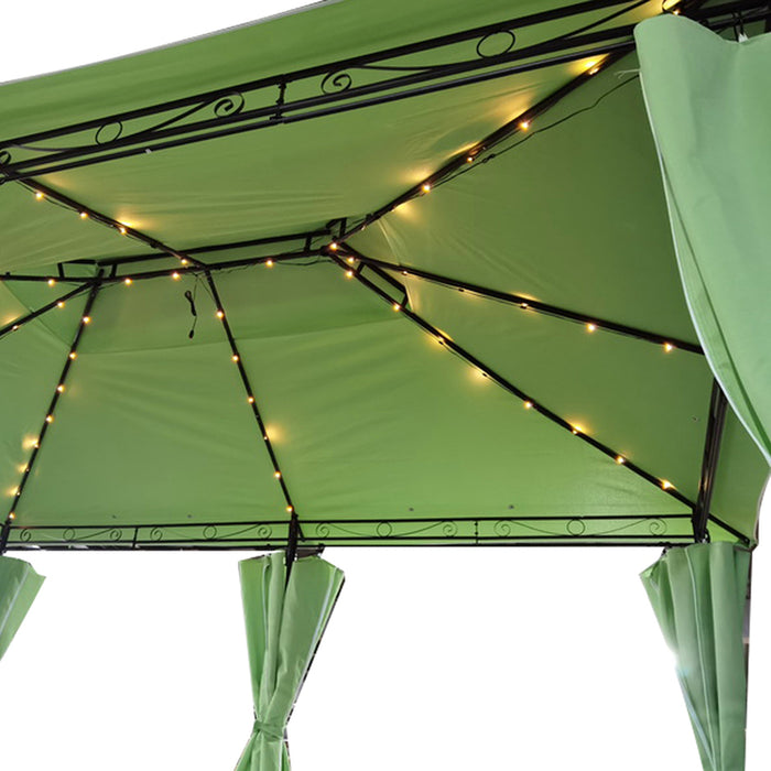 GARDEN TENT 300X400CM WITH LED LIGHTING AND CURTAIN HOME DECOR HD-3483