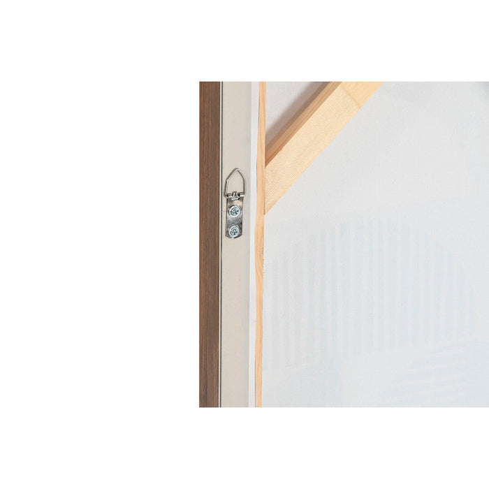 Canvas Home ESPRIT Leather Pinewood Canvas 80 x 2,4 x 80 cm